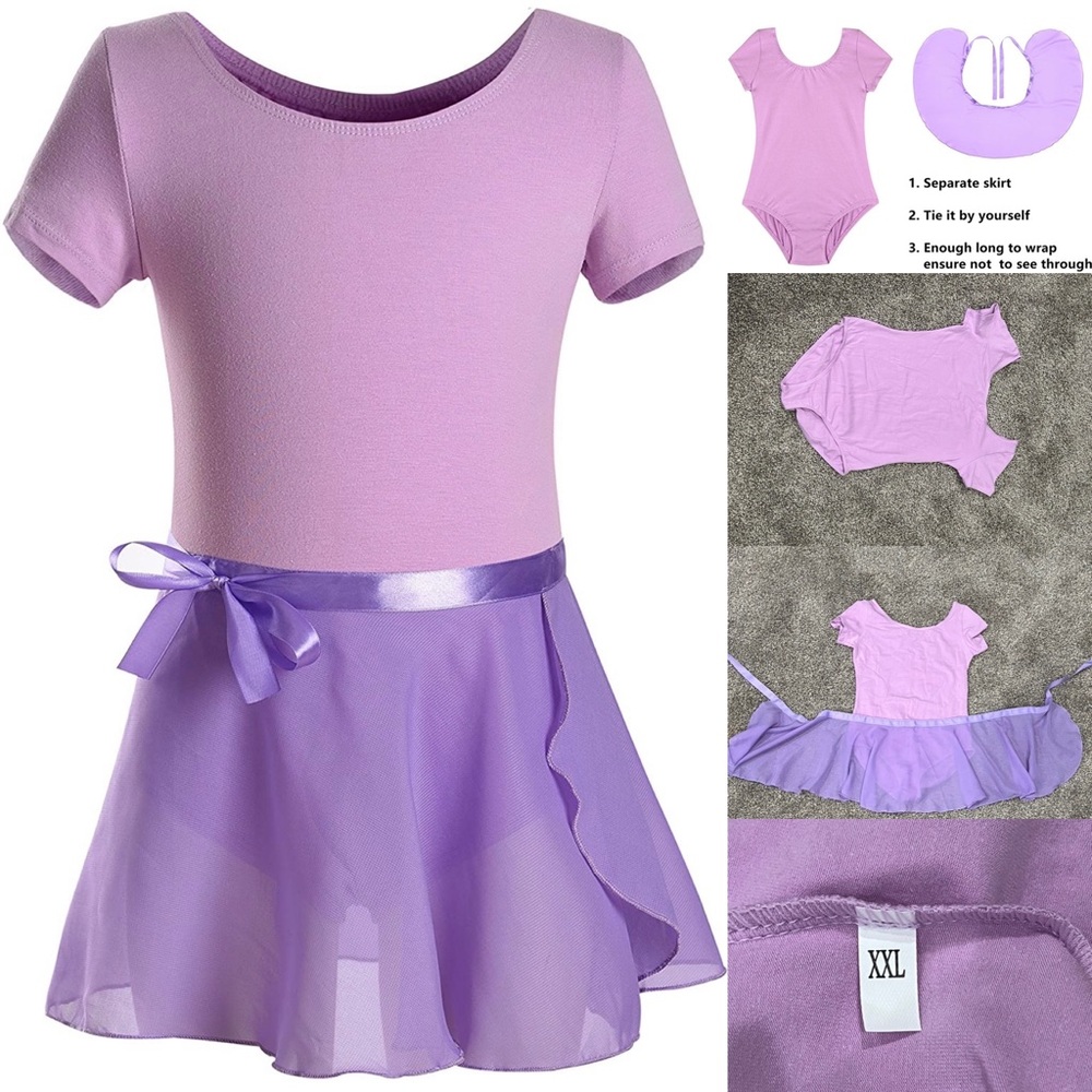 Girls 2 Piece Dance Leotard and Skirt
